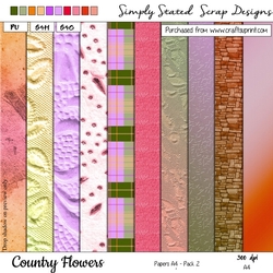 Country Flowers - Papers A4 Pack #2