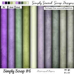 Simply Scrap #6 - Distressed Papers - 12 x 12