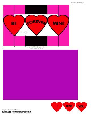 Be Mine Forever Triple Heart Card