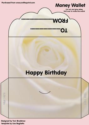 White Rose Birthday Monet Wallet