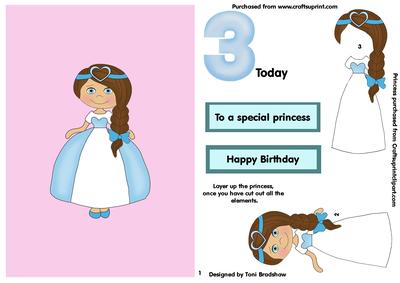 Special Princess 3rd Birthday in Blue