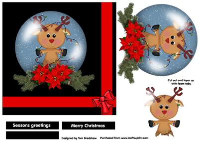 Reindeer in a Snowglobe