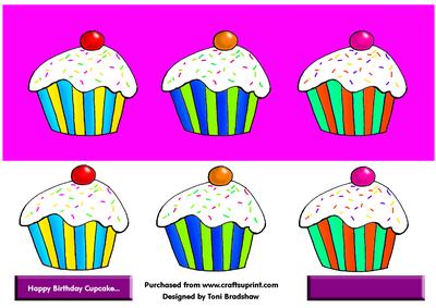 Happy Birthday Cupcake Dl Card