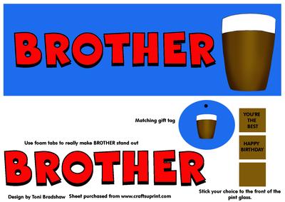 Brother with a Pint Dl Card