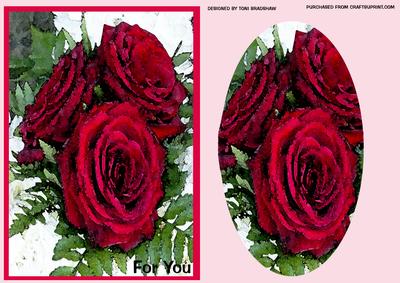 For You- Watercolour Roses.