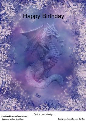 Happy Birthday Dragon Wishes A4