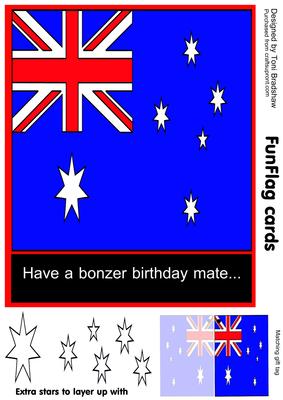 Bonzer Birthday Mate Funflag Card
