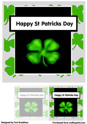 Happy St Patricks Day- Shamrock Card