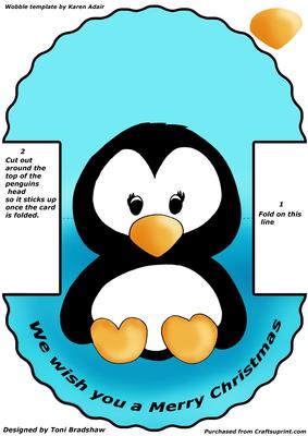 Wobbly Penguin Card