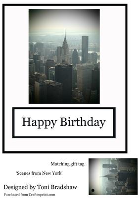 Scenes of New York-skyline Colour Birthday