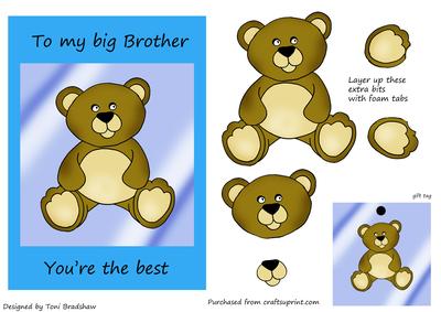 To My Big Brother Bear in Blue