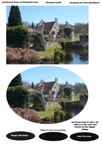 Scotney Castle Birthday quick card