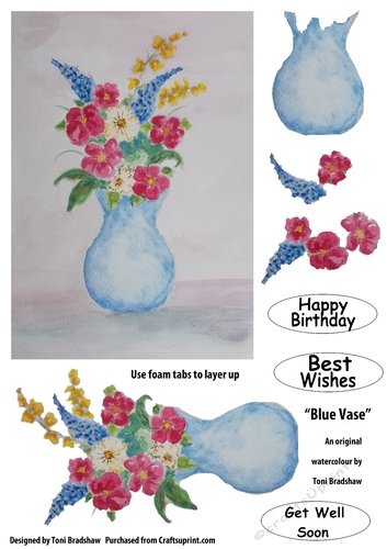 Flowers in the Blue Vase