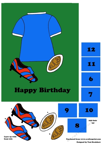 Rugby Fan blue top