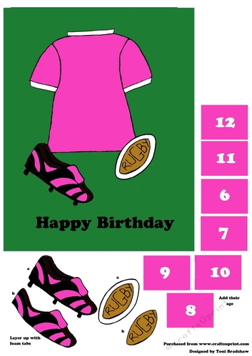 Rugby Fan pink top