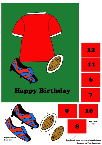 Rugby Fan red top