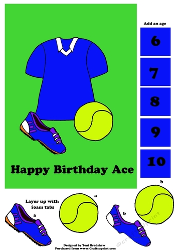 Tennis Fan blue top