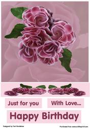 Pink Rose Birthday Greetings