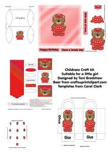 Red Ballet Bear Card Kit.