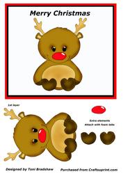 Reindeer Square Card
