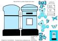 'special Delivery', Shaped Postbox in Blue