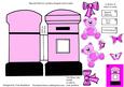'special Delivery' Shaped Postbox in Pink