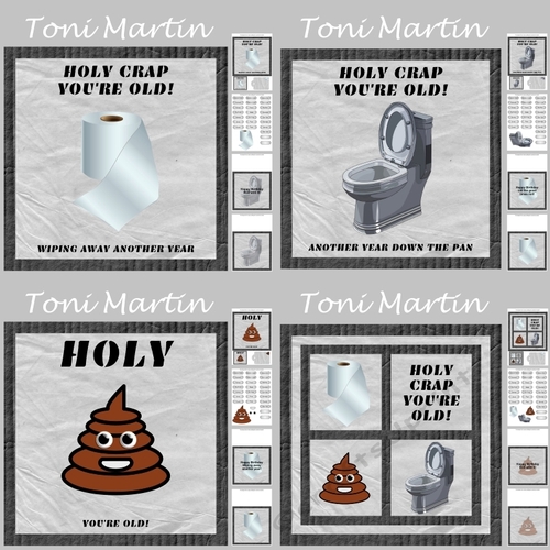 Toilet humour - bumper kit - Decoupage & Inserts