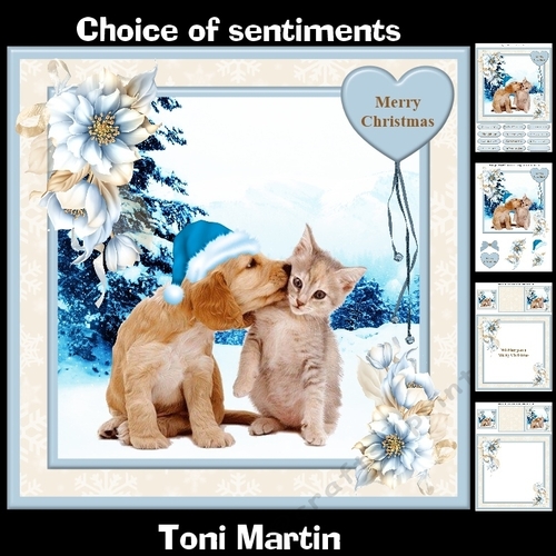 Best Friends Christmas Card Mini Kit & Decoupage