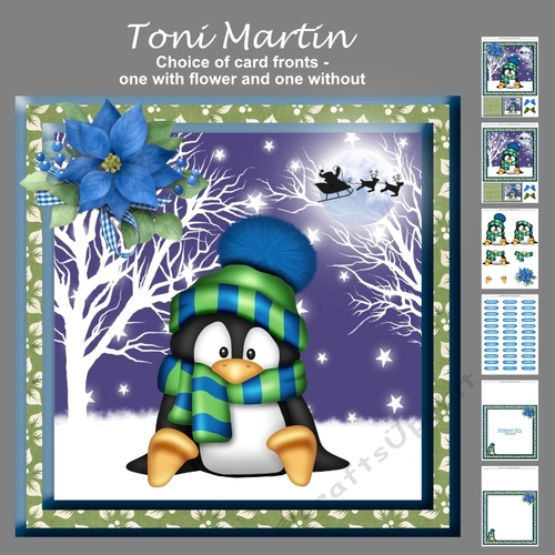 Cute penguin christmas mini kit & decoupage