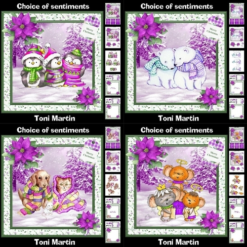 Christmas animals bumper kit - Decoupage & Inserts