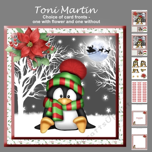 Cute penguin christmas mini kit & decoupage