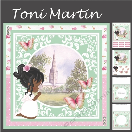 First Holy Communion Girl Card Mini Kit & Decoupage (Ethnic)