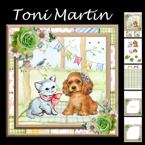 Best friends card mini kit & decoupage