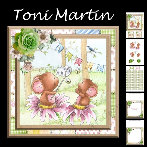Sweet mice card mini kit & decoupage