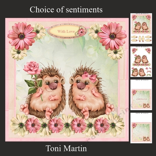 Hedgehog Love Decoupage Mini Kit