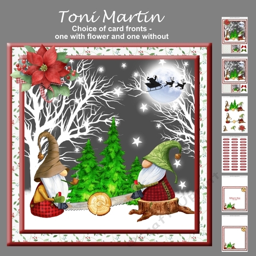 Lumberjack gnomes christmas mini kit & decoupage