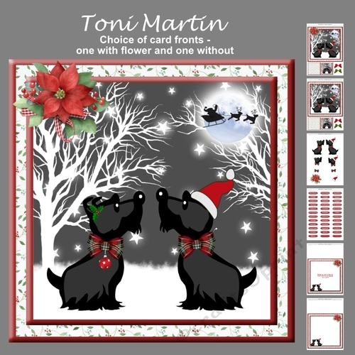 Scottie dogs christmas mini kit & decoupage
