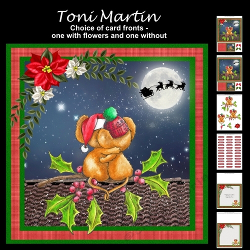 Waiting for santa christmas mice mini kit & decoupage