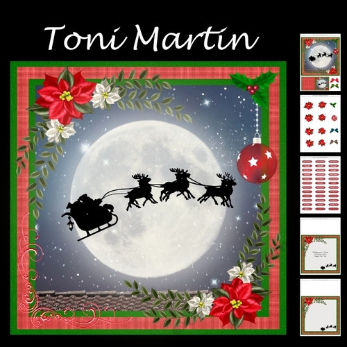 Christmas sleigh mini kit & decoupage