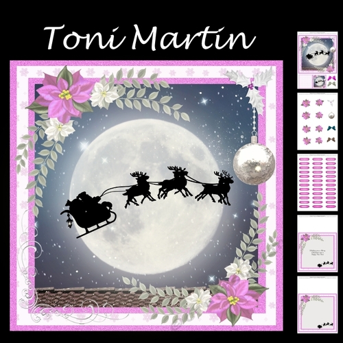 Christmas sleigh mini kit & decoupage 3