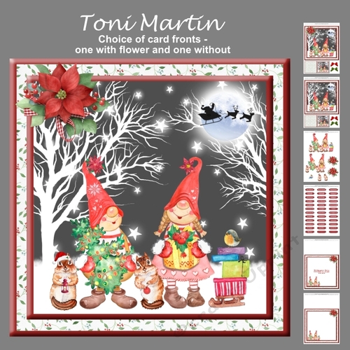 Christmas gnomes & friends decoupage mini kit