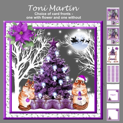 Cute squirrels christmas decoupage mini kit