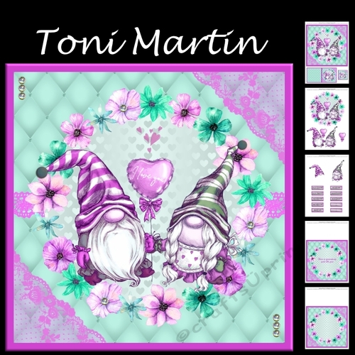 Gnome Love Decoupage Mini Kit