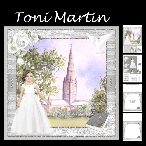 Confirmation / Communion Girl Decoupage Card Mini Kit