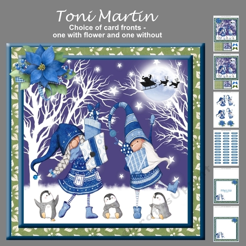 Christmas gnomes decoupage mini kit 