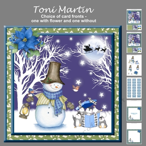 Snowman and friends decoupage mini kit