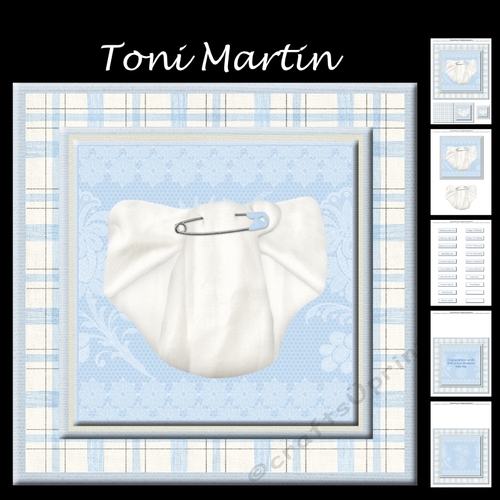 Baby Boy Nappy Decoupage Mini Kit