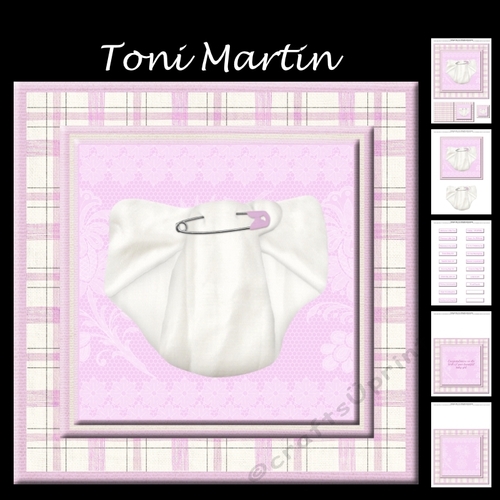 Baby Girl Nappy Decoupage Mini Kit