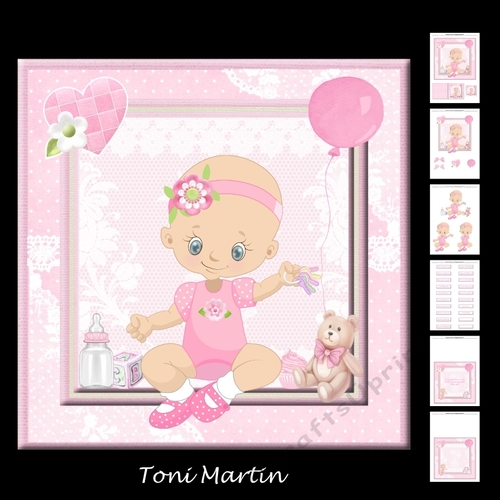 Sweet Baby Girl Decoupage Mini Kit