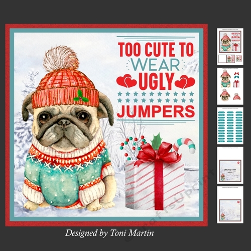 Too Cute Decoupage Card Mini Kit 7x7